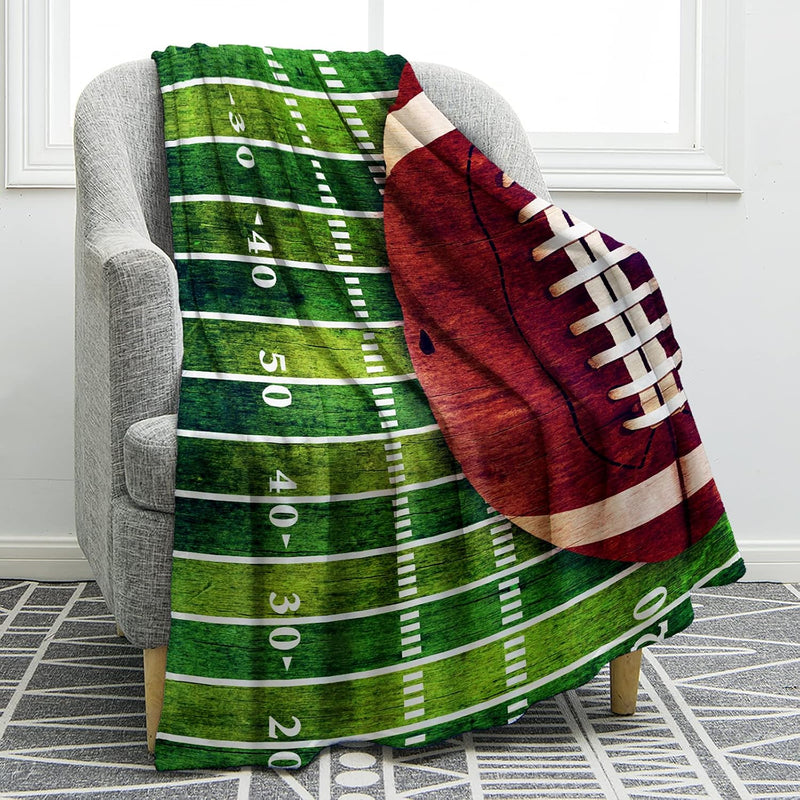 Football Blanket Ligtweight Cozy Soft Smooth Soft Print Throw Blankets For Kid