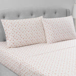 Soft Microfiber Printed Sheets - Luxurious Microfiber Bed Sheets - Includes Flat Sheet, Fitted Sheet With Deep Pockets, & Pillowcases Ivory Full