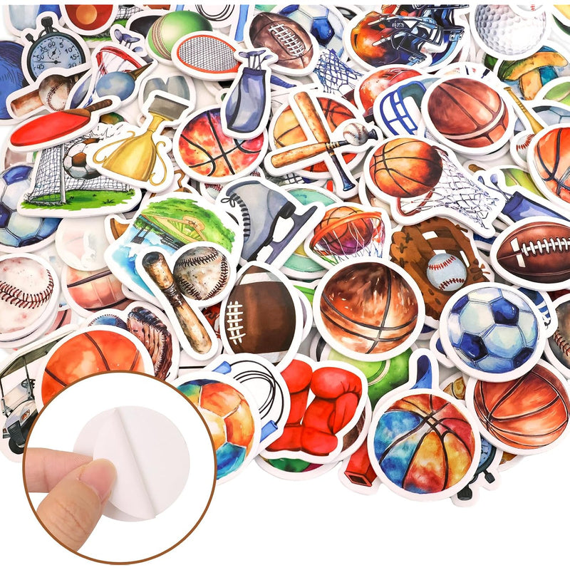 300Pcs Assorted Sports Foam Stickers for Crafting and Decorating