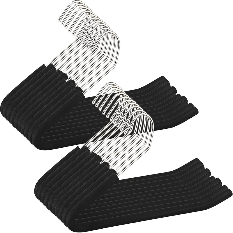 Open Ended Pants Trousers Hangers Foam Coated Pant Hangers Plating Non Slip Anti