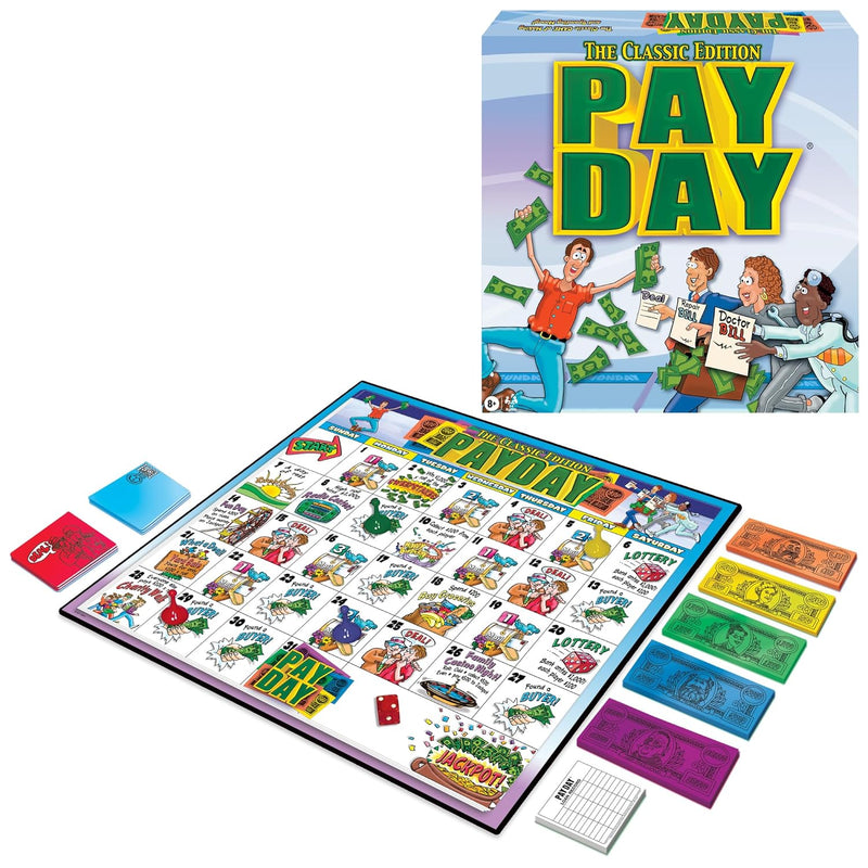 The Game Of Pay Day With Popular 1970'S Artwork By Games Usa, Where Players