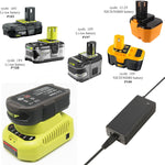 2Packs 18V Battery and Charger Combo for Ryobi 18-Volt Cordless Tools Battery and P118B Charger, 18V Battery Capacity OUTPUT 3.0Ah