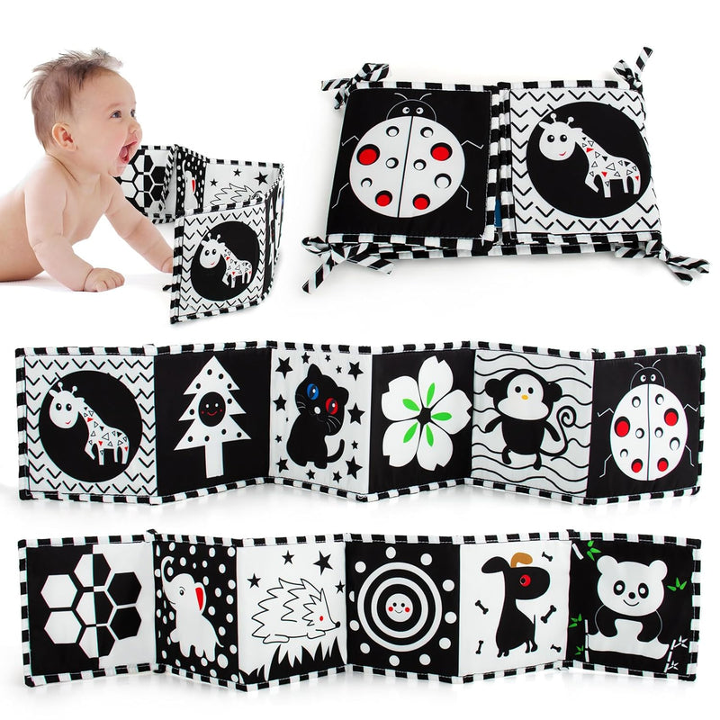 Black And White High Contrast Soft Book For Babies 0 12 Months Early Educat