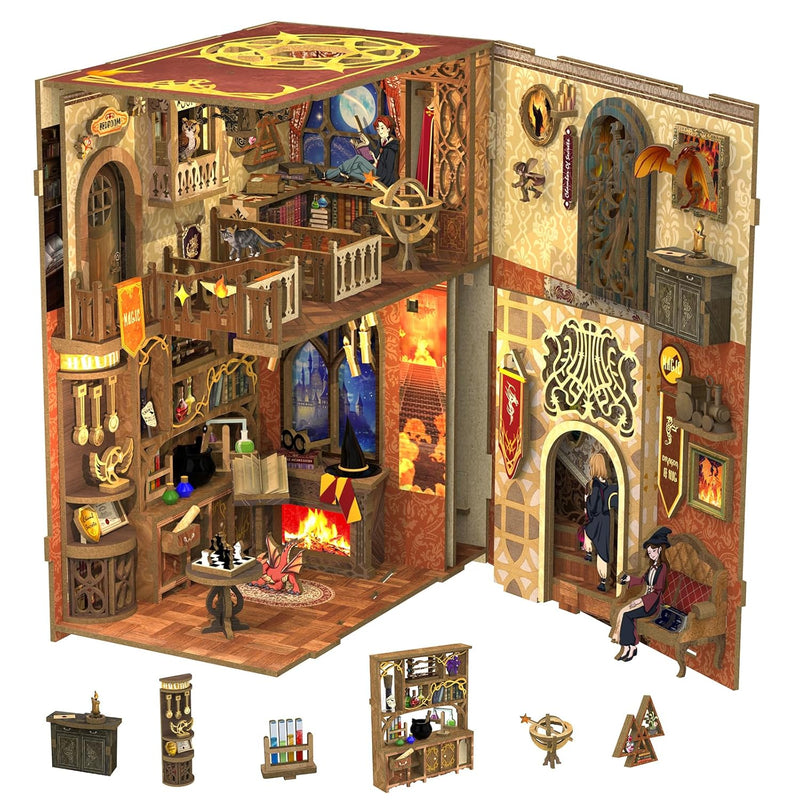 Diy Book Nook Kit For Adults And Teens, Diy Wooden Miniature Magic House Do