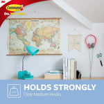 7 Medium Wall Hooks with 12 Command Strips - Damage-Free, Clear