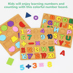 Wooden Alphabet and Number Puzzle Set for Kids Ages 3-5
