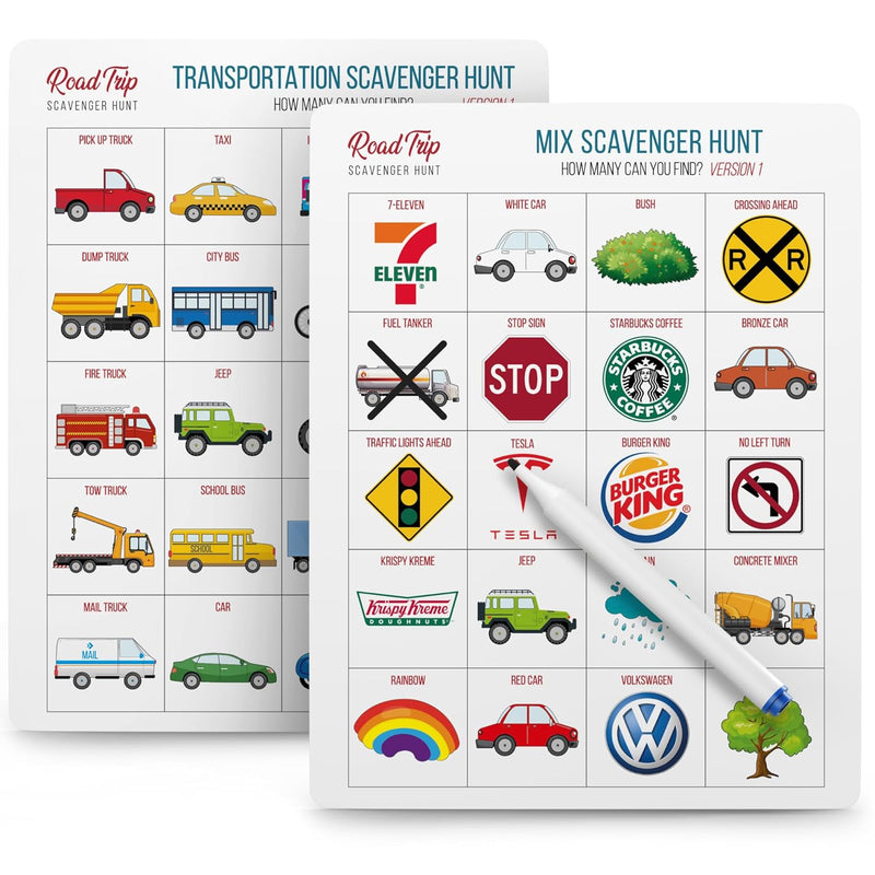 Car Bingo Road Trip Essentials: Car Activities And Games For Kids Ages 4 8