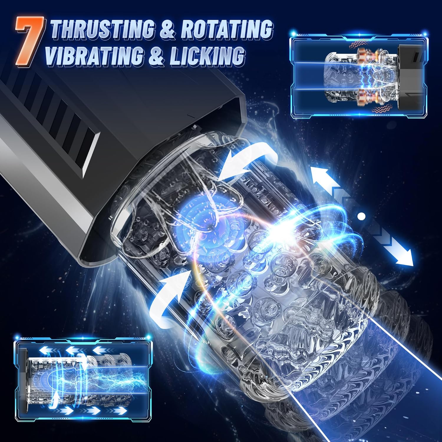 Male Masturbator Sex Toys - Ai Sync Male Sex Toys For Men With 7 Thrusting Rotating Vibrating Male Masturbator Sex Toys - Ai Sync Male Sex Toys For Men With 7 Thrusting Rotating Vibrating