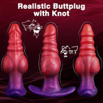 Large Butt Plug Anal Plug, 6.6" Fantasy Monster Knot Dildo, Big Soft Silicone Buttplug Wearable Knot Plug, Giant Anal Trainer Stretcher Huge Postate Dildo, Adult Sex Toy For Men Women