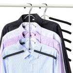 Saving Clothes Hanger 2 Packs Swing Arm Non Slip Padded Coat Hanger 5 Layers Heavy Duty Stainless Steel Sweater Shirt Hanger Closet Storage Organizer
