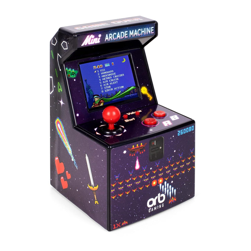 Mini Arcade Machine, 240 In Built Games, 8 Bit Retro Arcade Games, 2.5” Ful