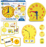 Time Telling Learning Activity Set with Analog Clock & Practice Cards