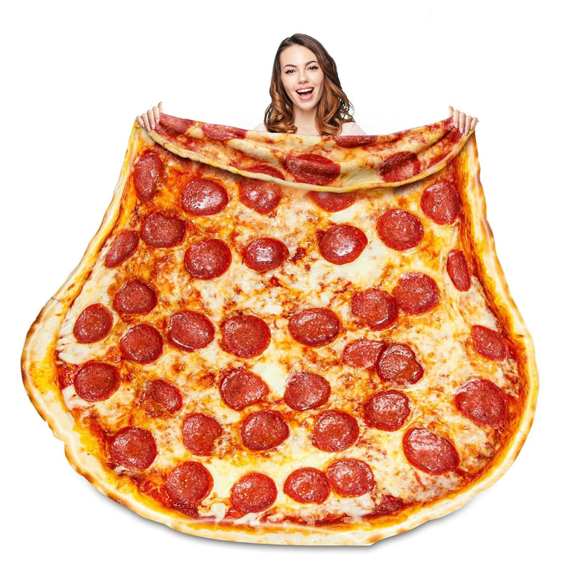 Pizza Blanket 2.0 Double Sided For Adult And Kids, Giant Food Throw Blanket Fu