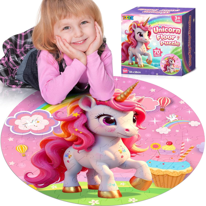 Unicorn Toy For Girls Kids Best 70 Pieces Unicorn Floor Puzzle For Kids Age