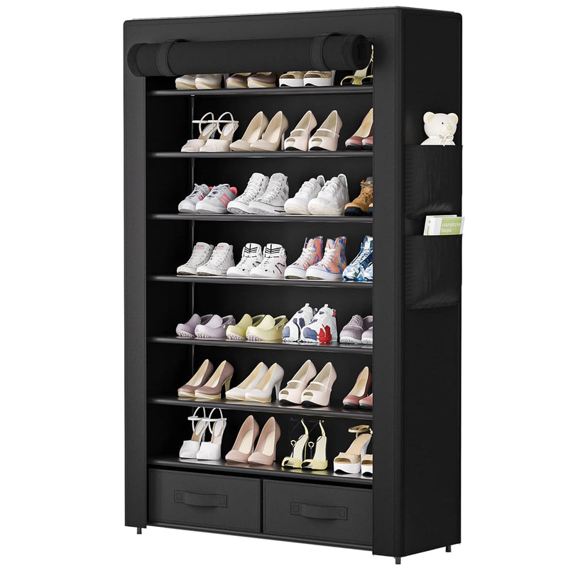 Shoe Rack Shoe Storage Cabinet 32 Pairs Shoe Organizer Shoe Shelf Tall Zapateras