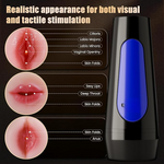 Male Masturbator with 3 Interchangeable Textured Sleeves & Manual Suction
