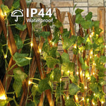 Solar Vine String Lights, 33ft 100 LED Solar String Lights, 8 Modes Artificial Ivy Leaf Solar Plant Vine Lights, Outdoor Ivy Fairy Lights for Outside Wedding Garden Fence Wall Hanging Decor