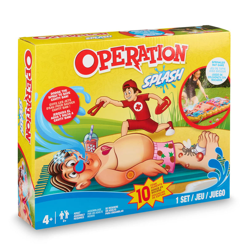 Hasbro Operation Splash Game – Family Game for Your Yard – More Water, More