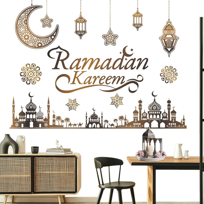 Ramadan Decorations Ramadan Eid Mubarak Kareem Stickers, Islamic Wall Decor Ha