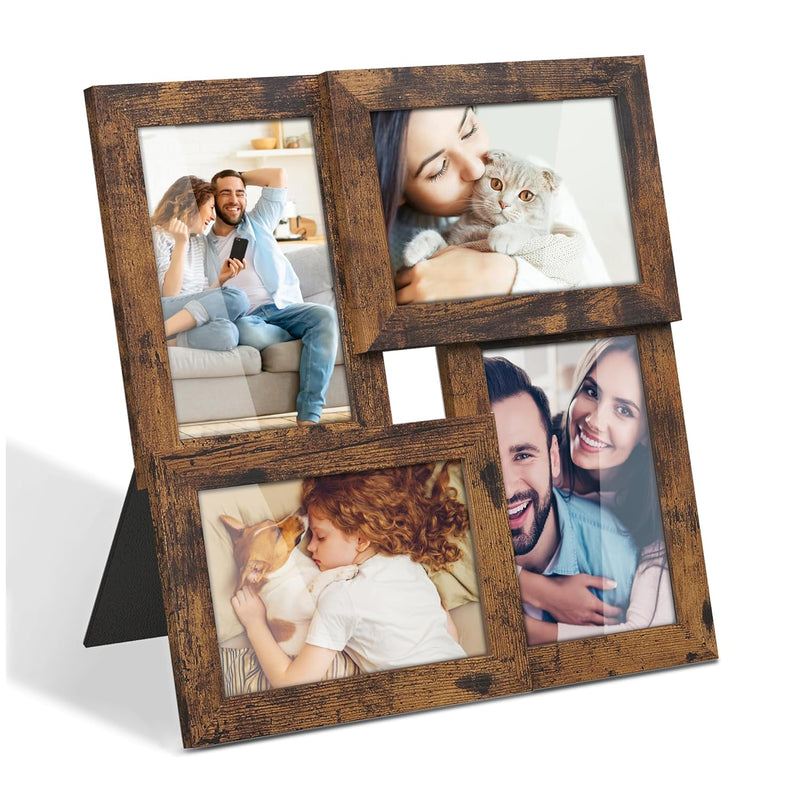 4X6 Collage Picture Frames, Family Photo Collage Frame Set Of 4 For Wall Decor