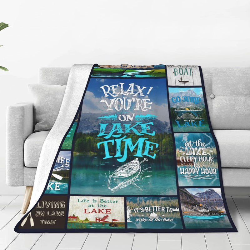 Life Is Better At The Lake House Blanket Lightweight Super Soft Warm Plush Lak
