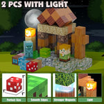 120-Piece Magnetic Building Blocks for Kids Ages 3+ with Light-Up Cubes