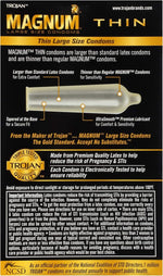 Magnum Thin Large Size Lubricated Condoms, Extra Comfort, 12-Count