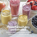 Portable Blender for Shakes and Smoothies with 14 Oz BPA Free Travel Cup and Lid, Durable Stainless Steel Blades for Powerful Blending Performance, Raspberry