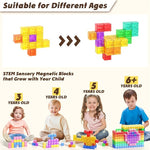 45-Piece Transparent Magnetic Building Cubes for Kids Ages 3+