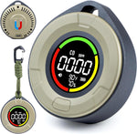 3-in-1 Portable Carbon Monoxide Detector, Professional Rechargeable Real-Time Travel CO Monitor 120HR Standby, Premium Reliable CO Detector with Loud Alarm for Air Safety (Grey/Courage)
