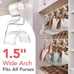 Acrylic Purse Hanger - Durable Bag Hanger Organizer and Storage for Luxury Closet 3 Pack - Purse Hanger Closet Organizer - Handbag, Bag Hanger for Closet Holds Up to 66Lbs - No Tools Needed