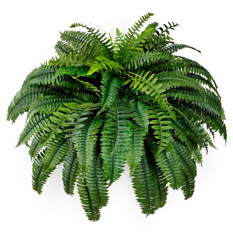 Single Silky Artificial Boston Fern Bush, 48Inch Artificial Plants, Suitable F