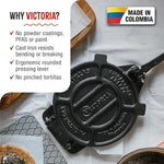 Cast Iron Tortilla Press, Tortilla and Roti Maker, Made in Colombia, 8 Inches