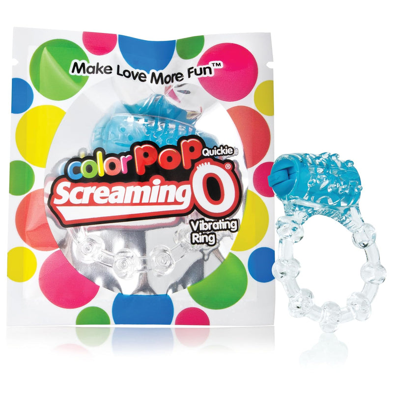 Colorpop Quickie - Vibrating Cock Ring - Deep Vibrations - Penis Ring - Couple Sex Toys - Dick Rings For Mutual Pleasure - Blue