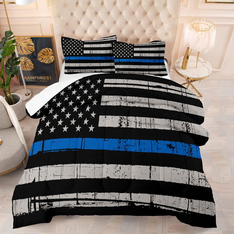 American Flag Comforter Bedding Set Full For Boys Teens,3D American Flag Patte
