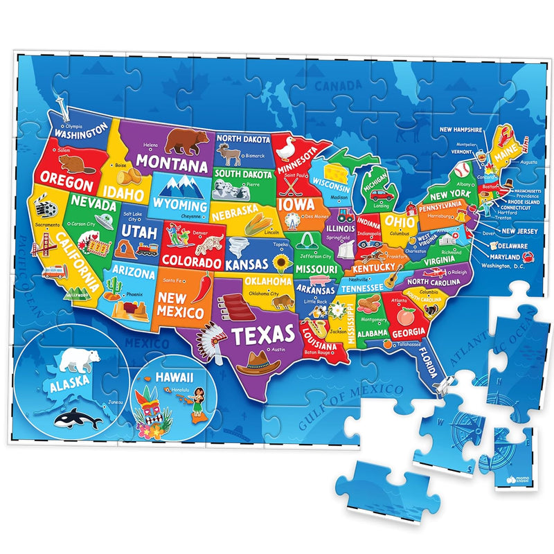 United States Puzzles For Kids Ages 4 6 Educational Toys For 3 Year Old Boy