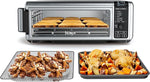 Digital Air Fry Countertop Oven with 8-in-1 Functionality, Flip Up & Away Capability for Storage Space, with Air Fry Basket, Wire Rack & Crumb Tray, Silver