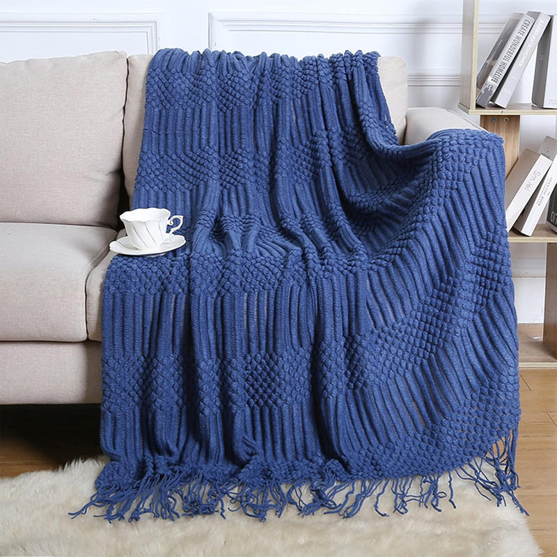 Bed Throw Blanket Knit Blankets Throw Blanket Couch Soft Warm Textured Decorat