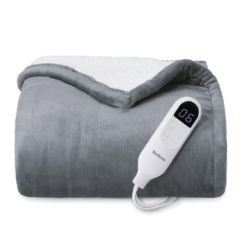 Heated Blanket Electric Throw - Soft Flannel Electric Blanket, Heating Blanket