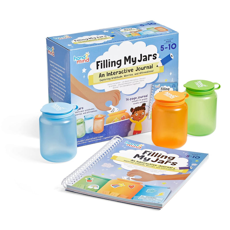 hand2mind Filling My Jars Interactive Journal, Kids Gratitude Journal, Posi