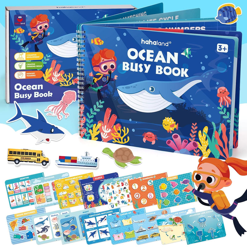 hahaland Busy Book for Toddlers 3-5 - Preschool Learning Activities Toys fo