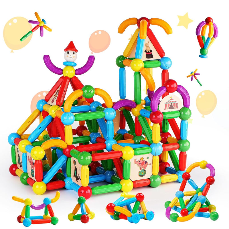 Magnetic Blocks Toys For 3 Years Old Girls Boys Magnetic Building Sticks Pr