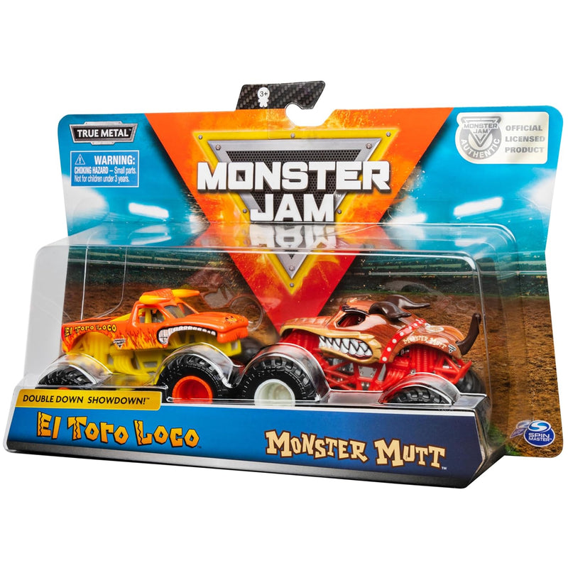 Monster Jam El Toro Loco vs Monster Mutt Monster Truck Duo Pack- True Metal