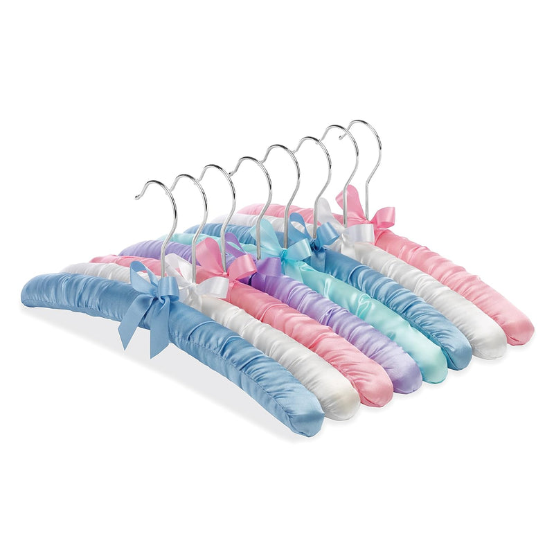 Satin Pastel-Set Of 8 Padded Hanger, 8 Count, 1.50 X 15.63 X 7.0 Inches
