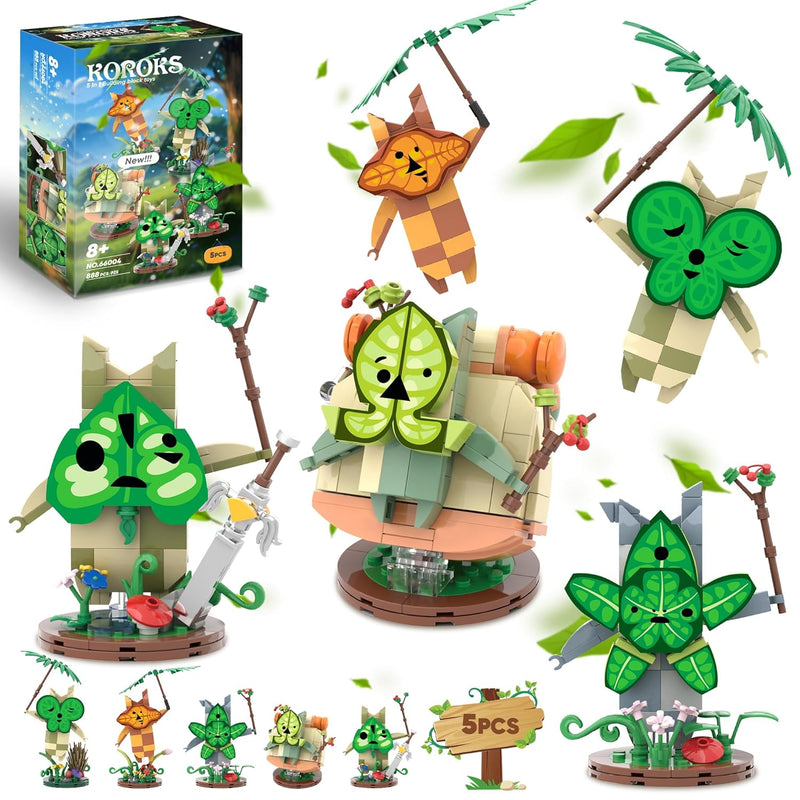 Koroks Building Set, 5 Characters Building Block Sets For Botw Fans, Cute G