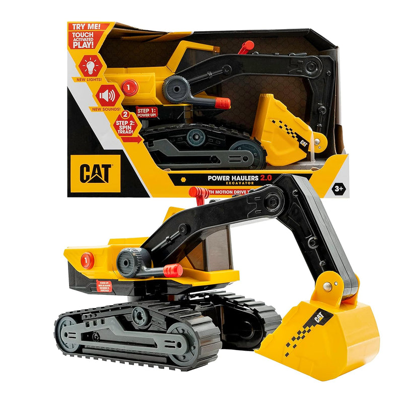 CAT Construction Toys, 11.5" Power Haulers 2.0 Excavator, Lights and Sounds