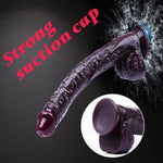 8.5 Inch Realistic Soft Silicone Long Black Dildo With Suction Cup,7" Small Thin G-Spot Gay Dildo Penis Anal Butt Plug For Beginner,Vaginal Anal Stimulation Female Strapon Sex Toy For Women Men Couple