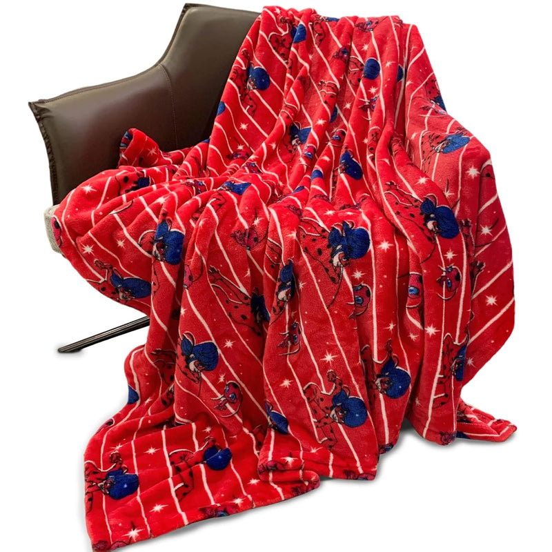Flannel Fleece Throw Blanket 50" X 60" Miraculous Ladybug Cartoon Blankets For