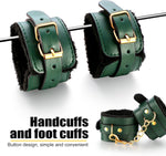 12-Piece BDSM Bondage Kit with Handcuffs, Collar, Ankle Cuffs & Blindfold