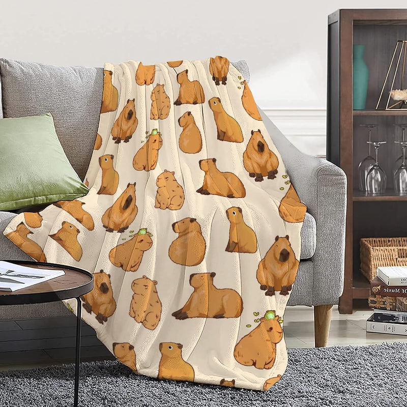 Capybaras Blanket Gift For Girls Boys Kids-40X50 Inches Soft Flannel Blankets